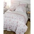 thumbnail image 2 of Dusty Rose Pink Cowgirl Toile Sheet Set, 2 of 5