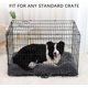 thumbnail image 3 of Medium Dog Bed Washable Dog Crate Mattress Calming Fluffy Anti Anxiety Dog Beds Deluxe Plush Dog Mat with Anti-Slip Bottom, Dark Grey, 75x50x7cm, 3 of 5