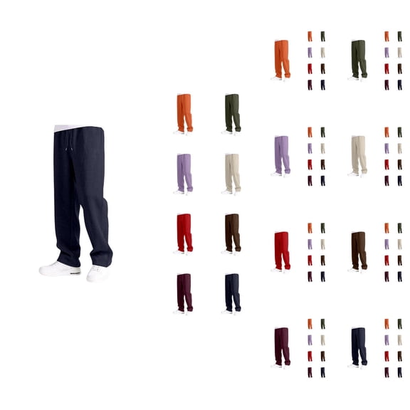 Boys Pants Boys Joggers Casual Athletic Elastic Waist Straight Leg Open Bottom Sweatpants with Functional Pockets