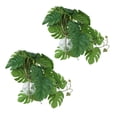 thumbnail image 1 of Artificial Reptile Plant, Easy Care Easy To Install Lifelike Plastic Plant Non Fading  For Fish Tanks For Reptile Pet Nests Monstera Leaves, 1 of 8