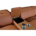 thumbnail image 5 of Titan Furnishings 6-Piece 1 Console 3-Power Reclining Leather Sectional in Brown, 5 of 10