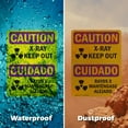 thumbnail image 6 of (2 Pack) X-Ray Keep Out Bilingual OSHA Caution Radiation Sign 18 Inch X 24 Inch Indoor / Outdoor Rust-Free Aluminum Metal Signs for Workplace, Workshop, and Construction Site, Made in, 6 of 8