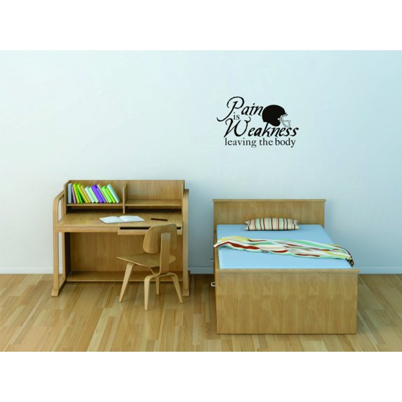Do It Yourself Wall Decal Sticker Pain Is Weakness Leaving The Body Kids Boys Bed Room 20x30"