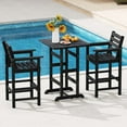 thumbnail image 4 of Costway Patio Adirondack Bar Chairs Set of 2 with Wide Armrests & Footrest Backrest Black, 4 of 8