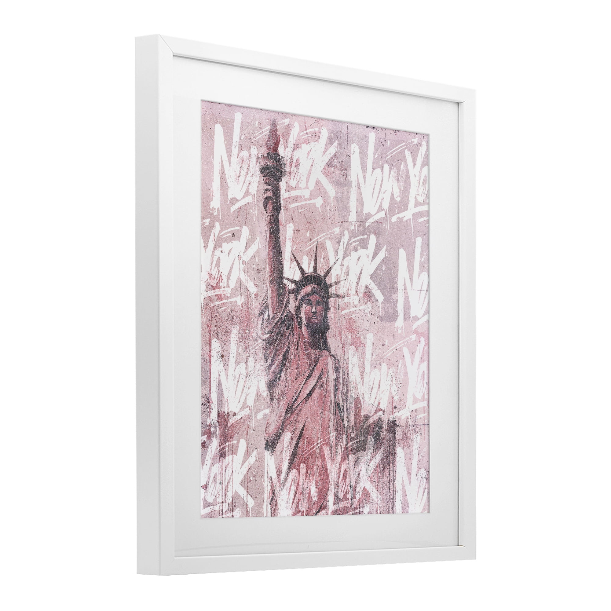 Stupell Industries Sparkle Of The City Statue White Framed Print Under Glass, design by Svetlana Aleynikova