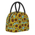 thumbnail image 2 of Vsdgher Insulated Lunch Bag Simple Bento Cooler Bag Lunch Tote Bag , Suitable for picnics, school, work (Sunflowers Print ), 2 of 5