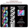 thumbnail image 2 of End Mill 3 Flutes Aluminum Milling Cutter High Performance Machining Tool Tungsten Carbide Coated , High Precision, 2 of 5