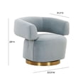 thumbnail image 5 of River Steel Grey Velvet Accent Chair, 5 of 6