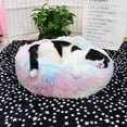 thumbnail image 4 of Cama para perros Cama para gatos Cama para perros estilo nido Súper suave y cómoda La linda cama con cojín para gatos se puede lavar, cama redonda para perros adecuada para gatos y perros pequeños y medianos Rainbow tie-dye diámetro 60CM Sailing  Electrónica, 4 of 5