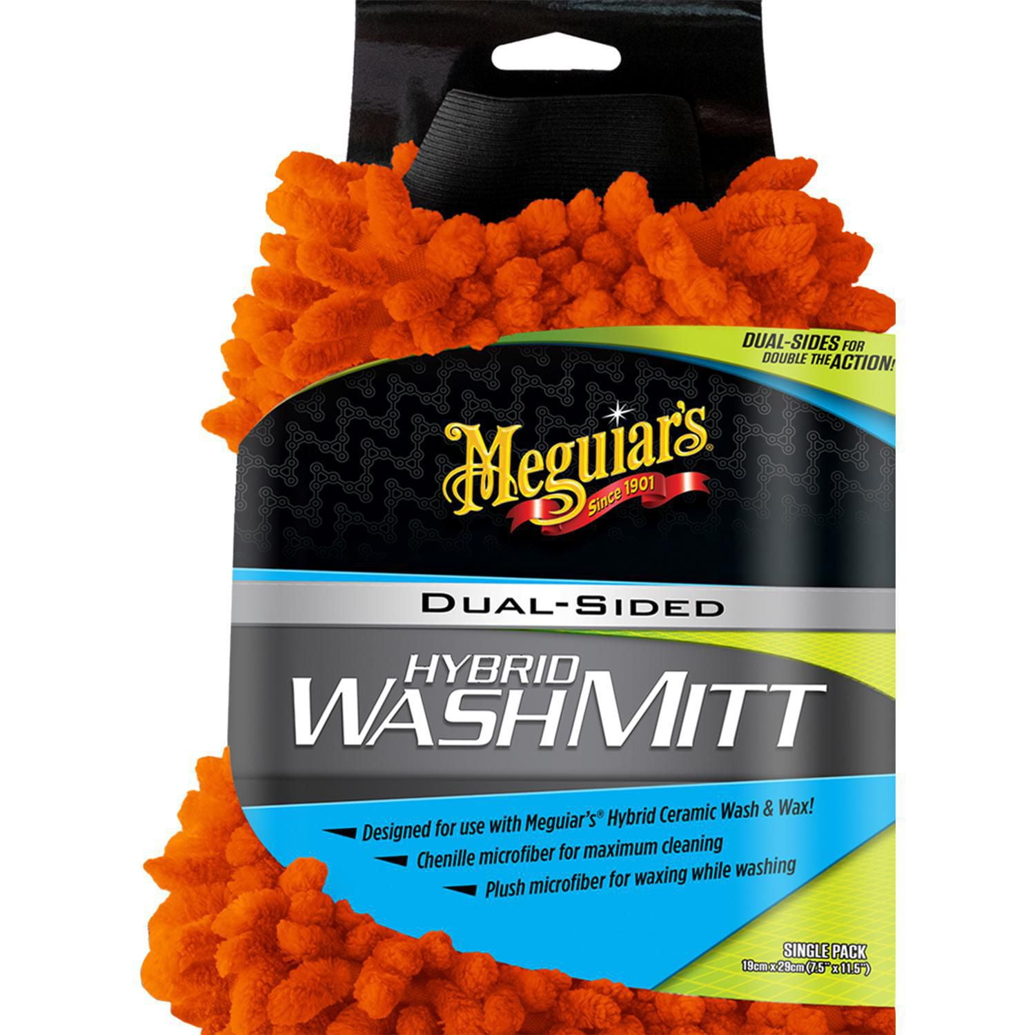 Meguiars Hybrid Wash Mitt, Extremely Plush Microfiber Wash Mitt for
