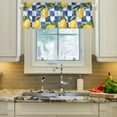thumbnail image 2 of Yayeee Kitchen Valance Rod Pocket 54" x 18" Living Room Window Curtain, Lemon Checkered, 2 of 6