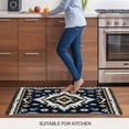 thumbnail image 5 of Boho Navy Blue Door Mat&nbsp;Indoor Outdoor Entrance, Non Slip Small Rug for Kitchen Bathroom Entryway Rug, Ethnic Geometric Southwestern Retro Washable Doormat Floor Mat for Office 18x30 Inch, 5 of 8