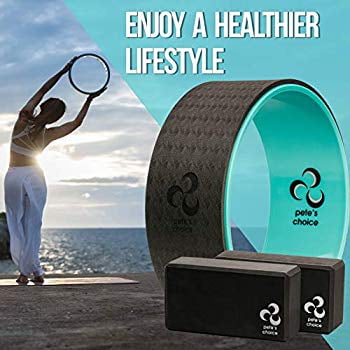 petes choice Dharma Yoga-Rad mit Bonus eBook /& gratis Yogagurt Bequemes und langlebiges Yoga-Balance-Zubeh/ör Erh/öht die Flexibilit/ät Idealer R/ückendehner
