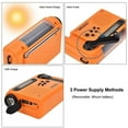 thumbnail image 3 of Outdoor Emergency Radio Portable Radio AM FM SW Solar Powered Crank Radio with LED Flashlight SOS Alarm-Green, 3 of 5