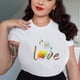 thumbnail image 2 of Blusa informal de manga corta con cuello redondo y estampado de verano a la moda para mujer Pompotops  hkajfhjk468939, 2 of 5
