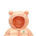 thumbnail image 3 of Hicidod Baby Winter Jacket Cute Bear Ears Hooded Long Sleeve Warm Down Coats Lightweight Printed Thick Puffy Puffer Jackets, 3 of 5