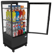 Countertop Refrigerator Display Case with Led lighting - 3 cu.ft Capacity