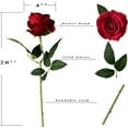 thumbnail image 4 of Levinis 12 Pcs Artificial Rose Flowers Blossom Red Rose Flowers Real Touch Silk Faux Roses with Long Stem Rose Bouquets for Home Decoration Wedding Party Garden Floral Decor Valentine's Day Gift, 4 of 6