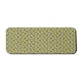 thumbnail image 1 of Abstract Computer Mouse Pad, Circular Big Dandelion Petals Shabby Spring Flourish Style on Polka Dots, Rectangle Non-Slip Rubber Mousepad Large, 31" x 12" Gaming Size, Grey and Yellow, by Ambesonne, 1 of 2