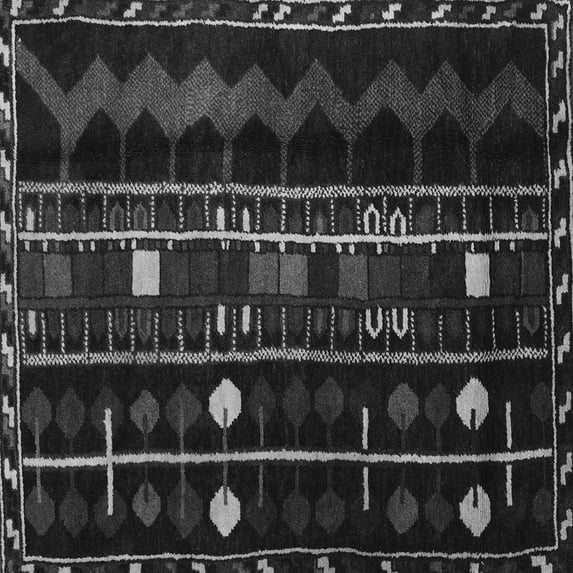 Ahgly Company Indoor Square Southwestern Gray Country Area Rugs, 5' Square