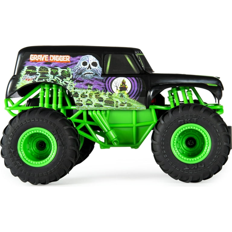 Monster jam official grave 2024 digger remote control truck