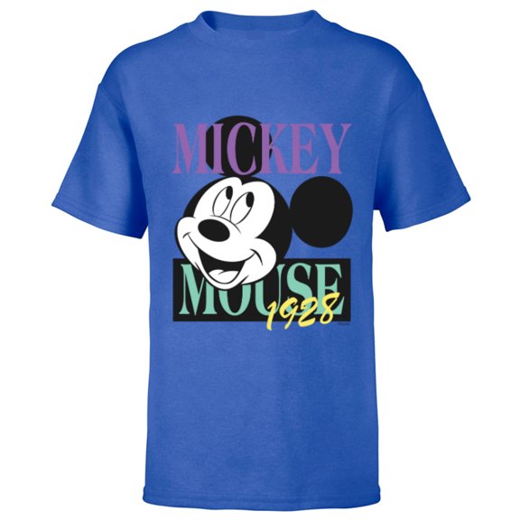 Disney Mickey Mouse Vintage Classics 1928 Retro - Short Sleeve T-Shirt for Kids - Customized-Royal