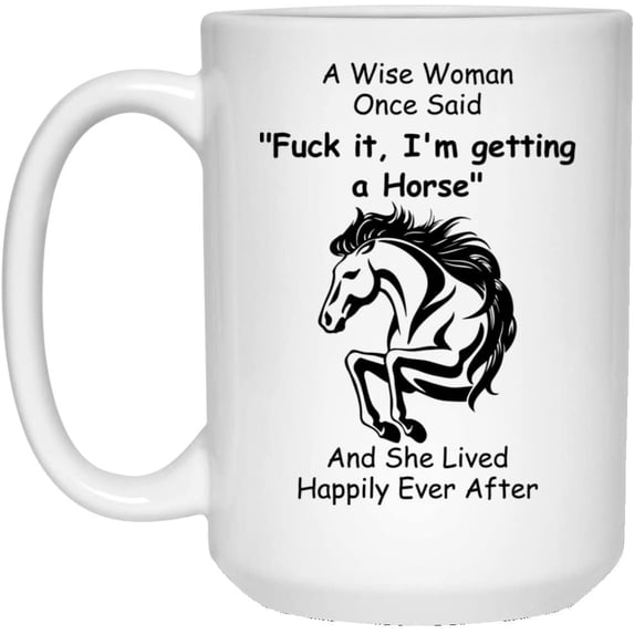 Sweet Horse Mom Gifts For Women Wise Woman Gift Christmas 2022 White Coffee Mug 15oz