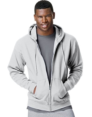 Men's Ecosmart Fleece Zip Pullover Hoodie with Front Pocket by Hanes