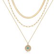 thumbnail image 1 of AUNOOL Layered Evil Eye Necklace for Women 14K Gold Plated Layered Snake Turquoise Evil Eye Necklace for Women Layering Evil Eye Link Chain Necklaces for Women, 1 of 5