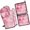 Red Pink Modern-1, variant on Red Pink Modern Art Geometric Kitchen Oven Mitt and Pot Holder Sets 2 Pcs for Baking, Cooking and Grilling, Heat Resistant Up To 392 °F