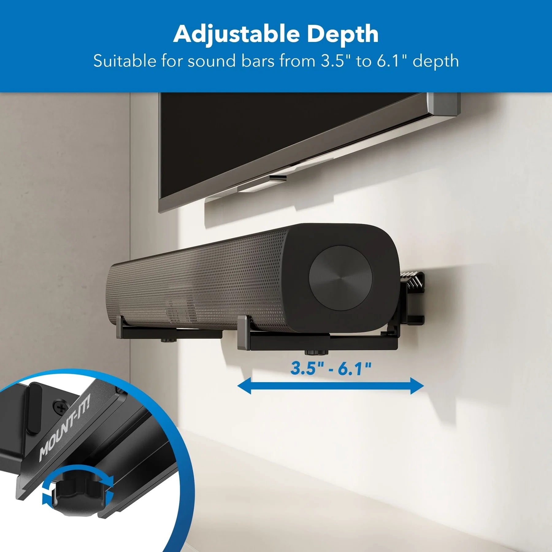 Mount It No Stud Sound Bar Wall Mount