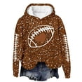 thumbnail image 4 of Womens Hoodies 2025 Game Day Sequin Football Graphic Long Sleeve Sweatshirts Fall Winter Casual Trendy Loose Fit Pullover Tops, 4 of 5
