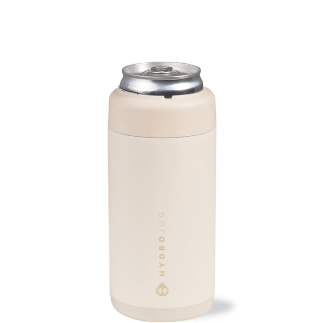 Enfriador para latas HydroJug Slim 12 oz de acero inoxidable color crema