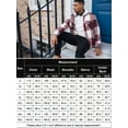 thumbnail image 4 of Coshow Men's Long Sleeve Button Down Flannel Shirt Jacket Casual Plaid Lined Shirts, 4 of 5