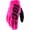 Neon Pink, variant on 100% Brisker Gloves - Black Full Finger Men's X-Large
