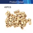 thumbnail image 4 of HUGFEGWE M3x5mm Female Thread Knurled Nuts Hx5mm OD Brass Threaded Insert Embedment Nuts Hydraulic Welded Joint Injection Molding Assortment Kit for 3D Printing Injection Molding 40PCS CJB91-25003, 4 of 6