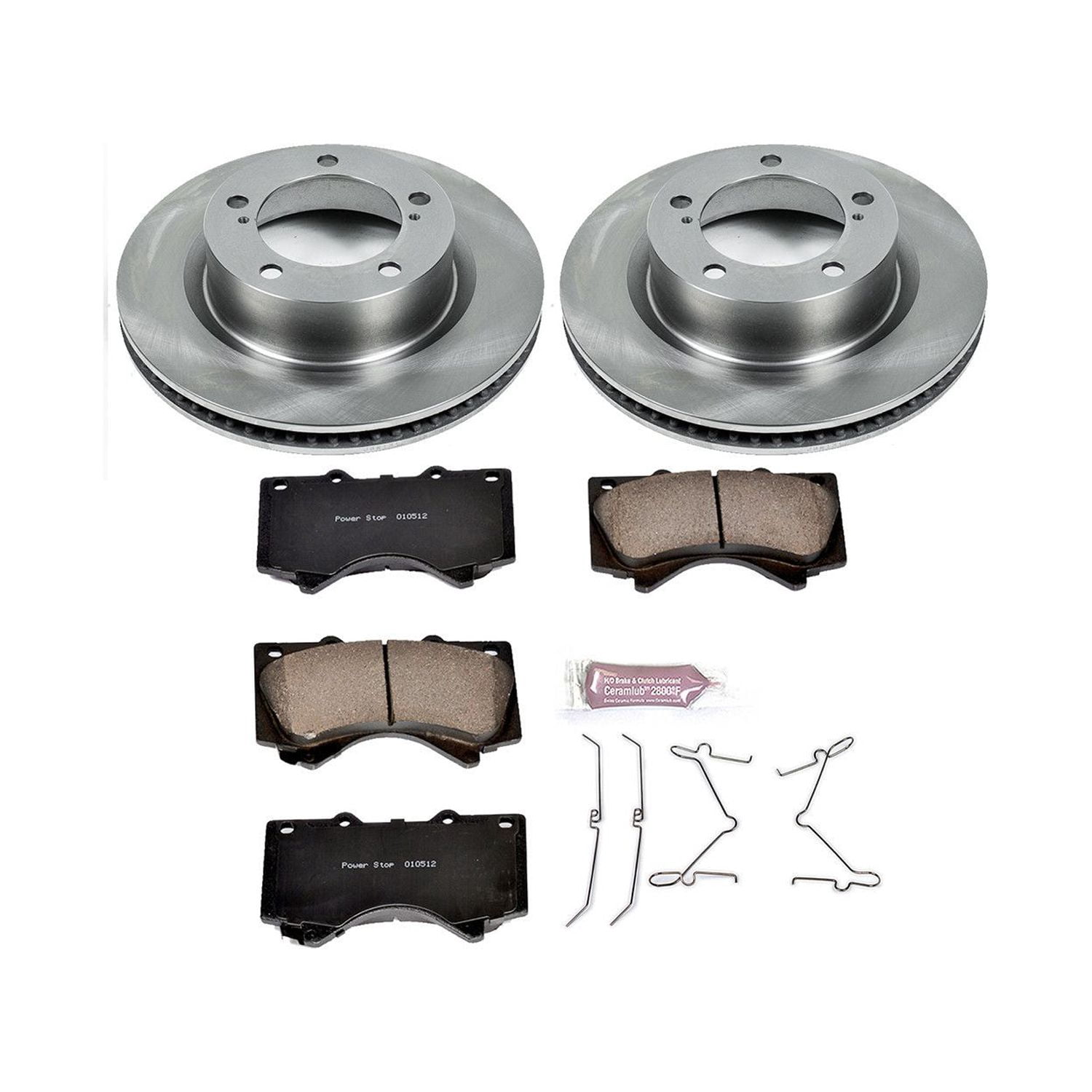 Power Stop Front Stock Replacement Brake Pad and Rotor Kit KOE4696