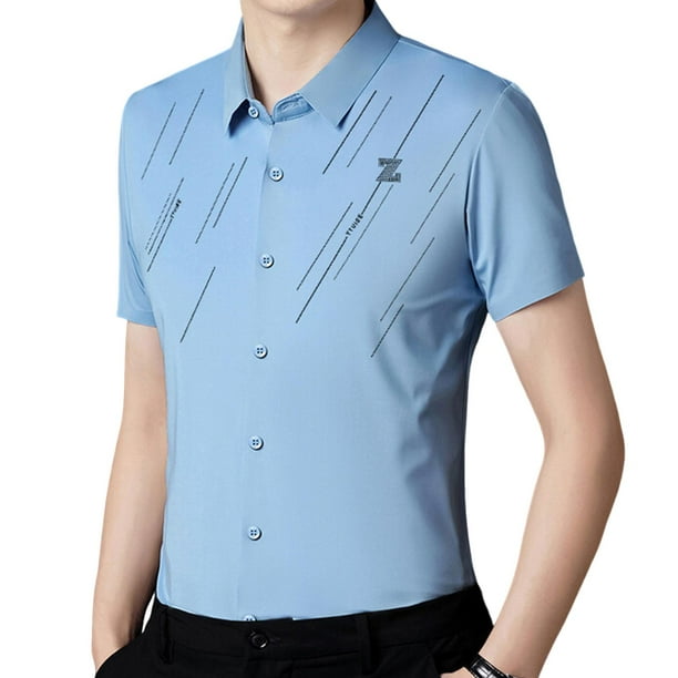 Camisa de manga corta para hombre, ropa de calle, camisetas frescas de verano para playa, secado rápido XXL