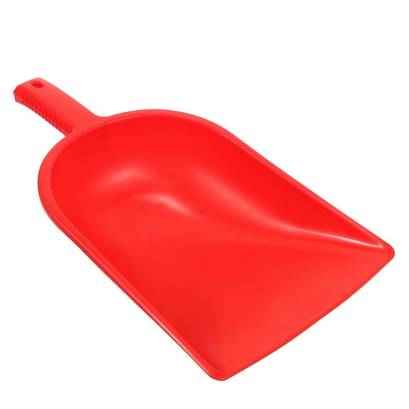 Raindrops Red Plastic Dustpan for Household and Tabletop Cleaning, Compact Size 11.8x7.5x2.8in, 1-Piece Cleaning Tool