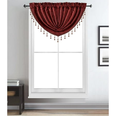 Melanie Jacquard Rod Pocket Window Treatment Luxury Waterfall