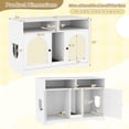 thumbnail image 3 of Costway 43" Hidden Cat Washroom Furniture with Storage Double Rooms Scratching Board, 3 of 9