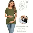 thumbnail image 3 of Yawrut 2-Pack Set Women's Nursing Tops for Breastfeeding Maternity Shirts Double Layer Pregnancy Clothes Postpartum Tee Shirt, 3 of 5