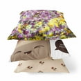 thumbnail image 2 of 18" Purple Yellow Springtime Suede Throw Pillow, 2 of 4