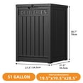 thumbnail image 2 of Uforic 51-Gallon Large Outdoor Resin Package Delivery Storage Box, Waterproof Deck Box for Porch or Curbside, Lockable, Black, 2 of 8