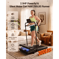 thumbnail image 5 of SSPHPPLIE 300LBS Capacity Walking Pad with Handrail and Tablet Holder, 6% Incline Under Desk Treadmill for Home Office, Quiet Portable Mini Treadmill with App & Remote Control, No Assembly, 5 of 8