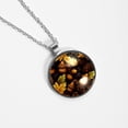 thumbnail image 4 of Thanksgiving Oak Glass Circular Pendant Necklace - Stylish Women's Jewelry, 4 of 5