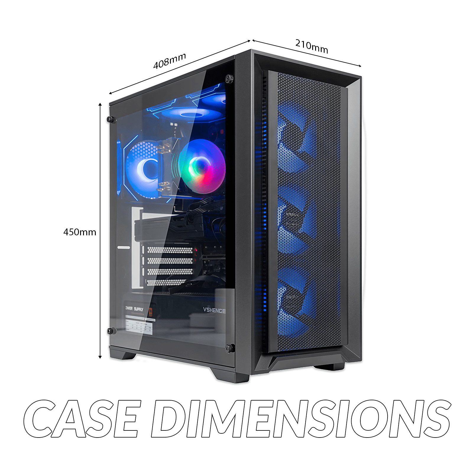 Prebuilt RGB Gaming PC – i7 Xeon E5 10Core, Quadro K620, 32GB RAM, 400GB NVME SSD +1TB HDD, Wi-Fi 6 BT5.4, Win11 , 650W,7 Fans ARGB Gaming & Multitasking Desktop