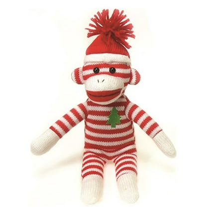 Fiesta Christmas Striped Sock Monkey 10.5
