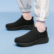 UUYOUNI Mens Slip on Walking Shoes Non Slip Gym Workout Shoes Breathable Mesh Walking Mens Sneakers