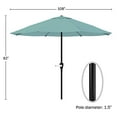 thumbnail image 2 of Pure Garden 50-LG1041 Patio Umbrella Outdoor Shade with Easy Crank, Dusty Green - 10 ft., 2 of 6